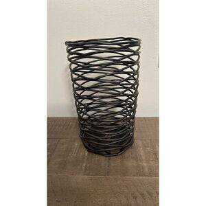 Black circle candle holder‎ 7x4